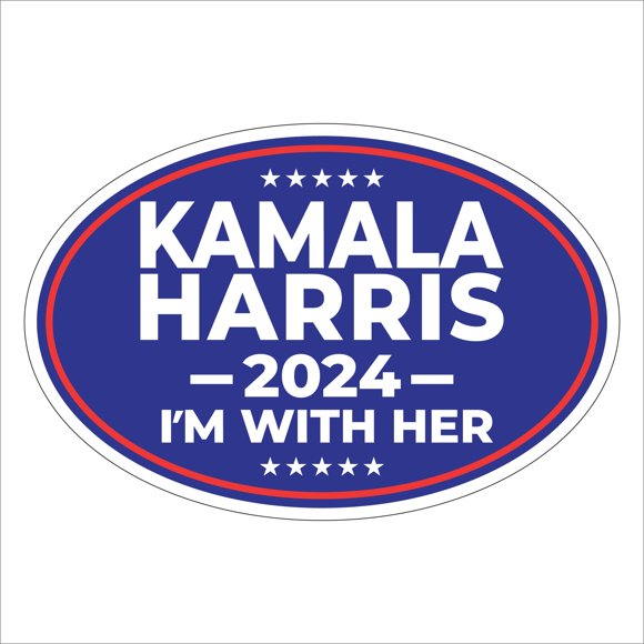 Imán para automóvil, serigrafía americana Kamala Harris 2024