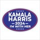 thumbnail image 1 of Imán para automóvil, serigrafía americana Kamala Harris 2024, 1 of 1