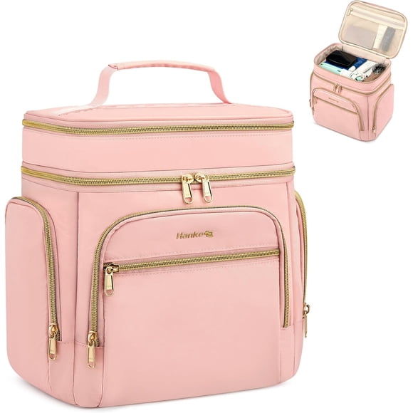 Neceser Grande Doble Capa 26 X 18 X 26 Cm Rosa