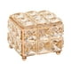 thumbnail image 3 of Caja De Joyería De Cristal Dorado, Cuentas De Anillo, Baratija, Recuerdo, Tesoro, Caja De Almacenamiento, 3 of 3