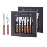 Set Parrilla 16 Piezas Cubiertos Acero Inoxidable Arthome Par67
