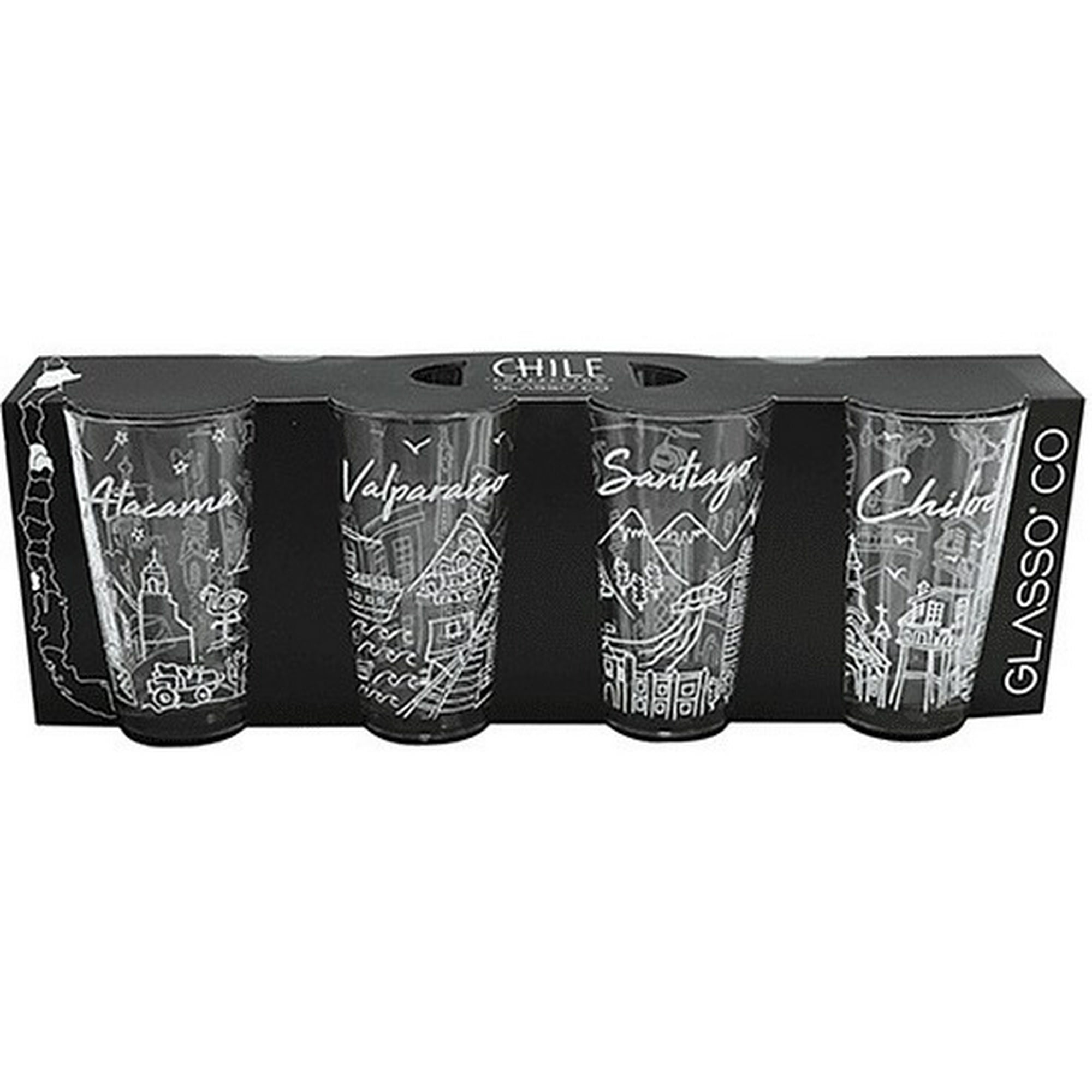 Set 4 Vasos 475Ml Vidrio Glasso City Collection Chile