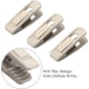 thumbnail image 4 of Paquete de 20 pinzas de terciopelo para perchas de pantalones color marfil, pinzas resistentes con dedos flocados, perfectas para usar con perchas de terciopelo de línea delgada., 4 of 5