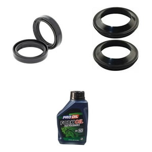 Genérico - Retenes Telescopicas+Guardapolvos+Liquido Yamaha Fzn 150 2.0 Negro