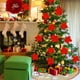 thumbnail image 3 of Pack 10 Flores Navideñas Adorno Navidad Árbol Con Clip φ 14cm. Flores artificiales decorativas, 3 of 5