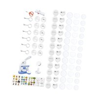 Magideal - Botón Maker Machine Pin Insignia Presione Machine, Herramienta De Decoración De Artesanía, Kit De Presentación De Puñetazo Para Niños, Niñas, Niñas, Azul