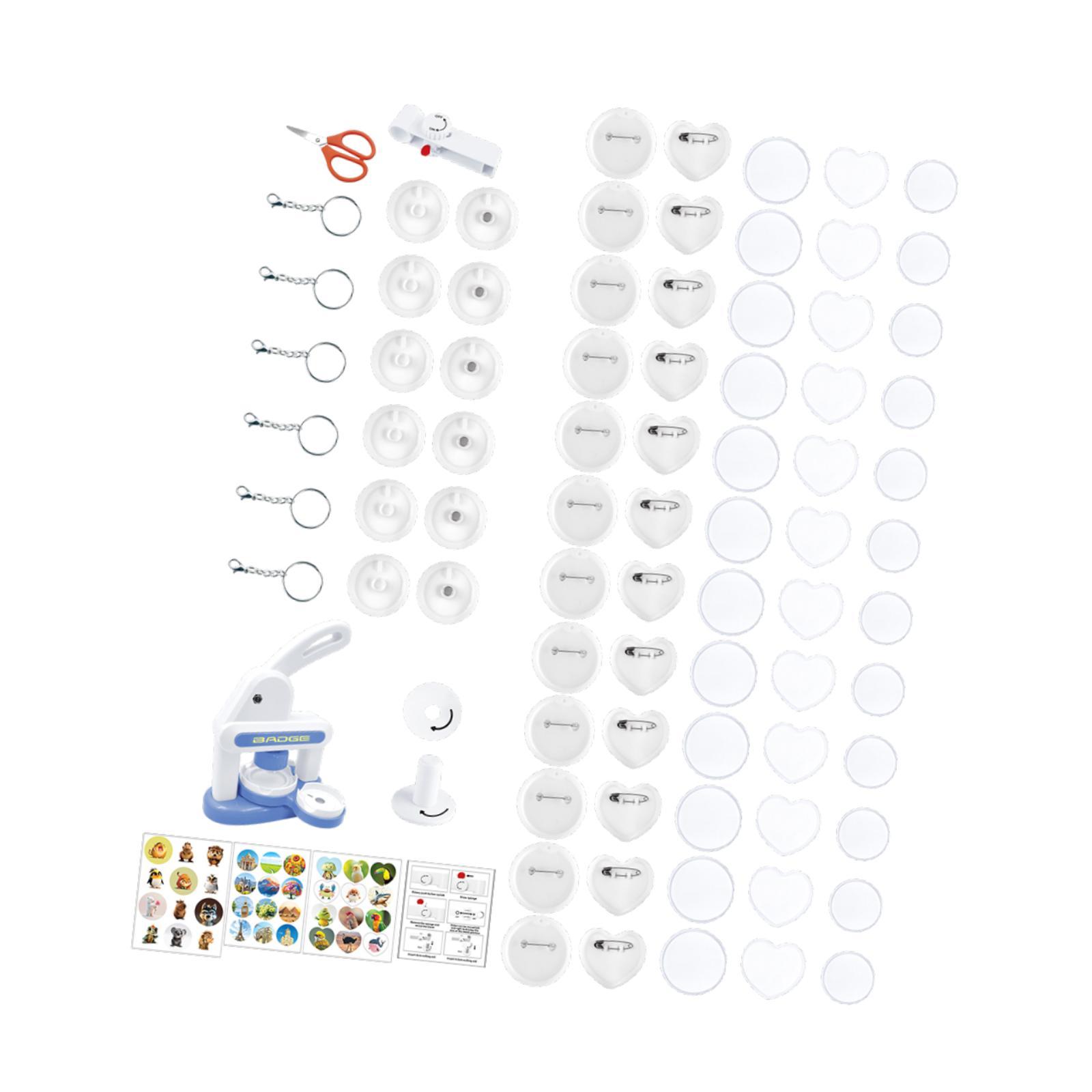 Magideal - Botón Maker Machine Pin Insignia Presione Machine, Herramienta De Decoración De Artesanía, Kit De Presentación De Puñetazo Para Niños, Niñas, Niñas, Azul