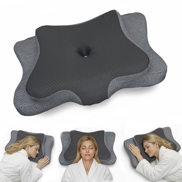 Almohada cervical de espuma viscoelástica refrescante piluxx - Gris
