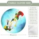 thumbnail image 2 of Pato Dodgers-theme Fitted Round Tablecloths Elastic Edged Table Covers Waterproof Table Cloth for Kitchen Holiday Party Tables Decor 120cm, 2 of 6