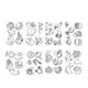 thumbnail image 2 of 8 Hojas De Plástico Retráctil, Lápices Artísticos, Etiquetas Para Hacer Joyas, Llaveros, Bricolaje, Océano, 2 of 5