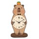thumbnail image 1 of Reloj De Mesa De Madera Con Forma De Capibara, Bonito Adorno De Escritorio Para Oficina, Dormitorio, Chimenea, L, 1 of 3
