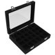 thumbnail image 2 of Caja De Almacenamiento De Anillos Y Collares De Joyería De Terciopelo De Madera, Organizador De Regalo, Color Negro, 2 of 3