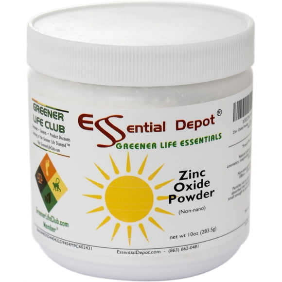 Polvo de Óxido de Zinc Essential Depot 300 ml Partículas No Nano