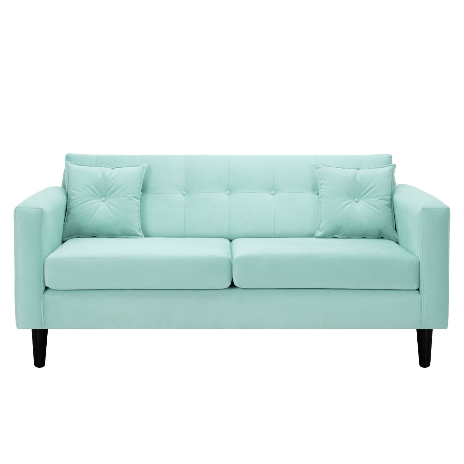 Bodevir - Sofa New Retro 3c Felpa 00 Verde Agua