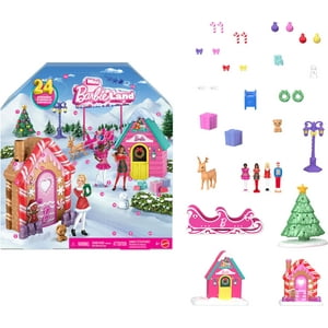 Calendario De Adviento Barbie Mini Land Con Muñecas De 1.5 Pulgadas Y 24 Sorpresas