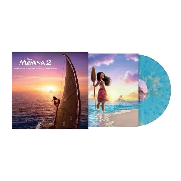 Disco De Vinilo Lp De La Banda Sonora De Moana 2 Edición Limitada Blue Splatter