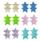 thumbnail image 1 of 12 pares de cubrepezones desechables de satén con diseño de pétalos de estrella y multicolor, 8,2 cm, 1 of 5