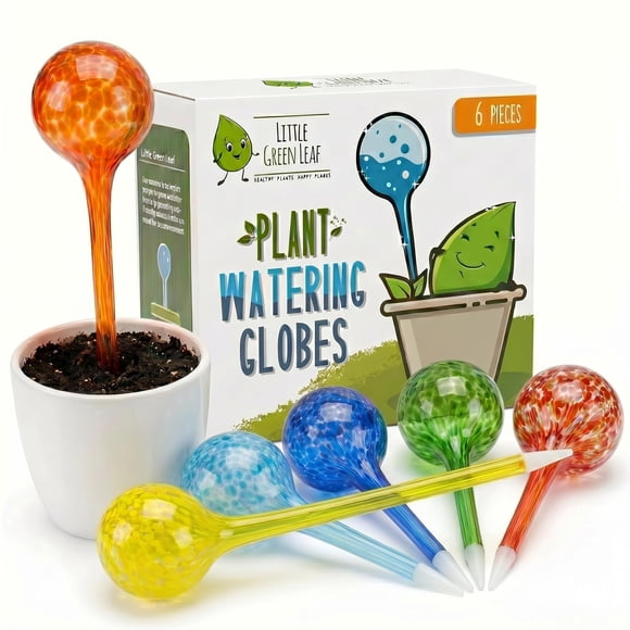Globos de riego para plantas Little Green Leaf, juego de 6 (350 ml)
