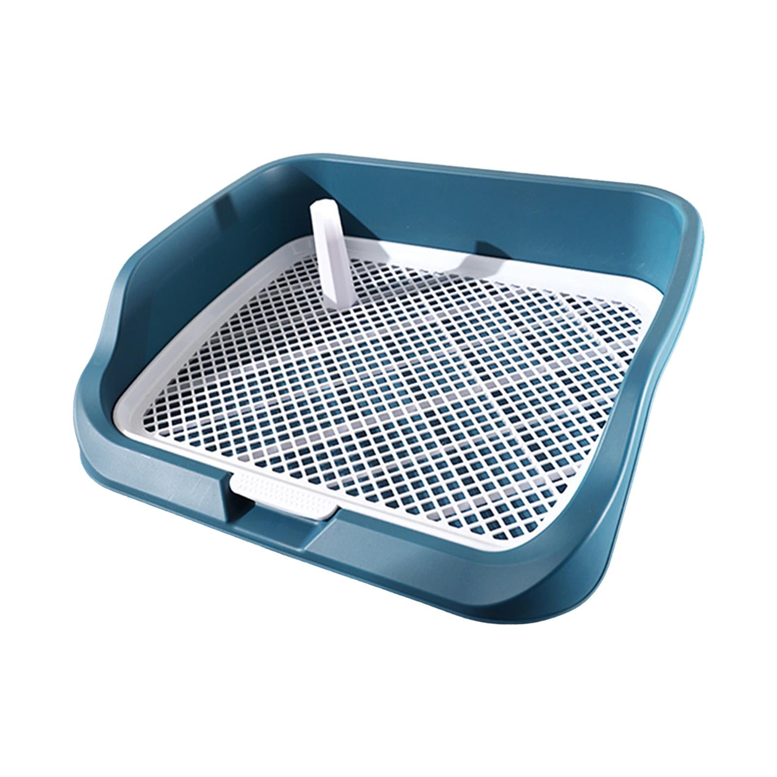 Magideal - Bandeja De Baño Para Perros Y Cachorros, Herramienta De Limpieza Para Bandeja De Arena, Bandeja De Baño Para Perros De Interior, Entrenador De Baño Pa Azul