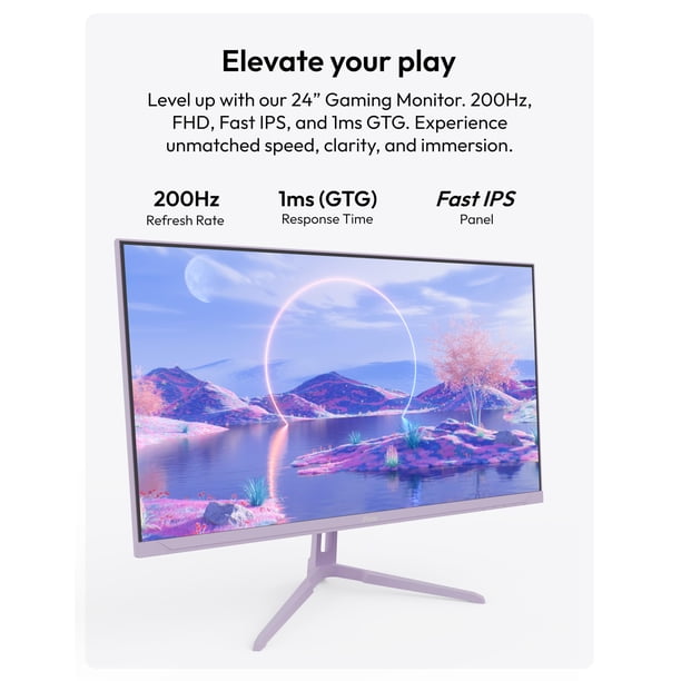 Pixio ゲーミングモニター PX248 WAVE PASTEL PURPLE Monitor para videojuegos Pixio PX248 Wave Purple 24
