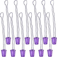 Bothyi - 12 Piezas De Colgante De Copa En Collar De Cuentas Para Festival, Boda, Fiesta, Recuerdo, Violeta