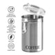 thumbnail image 2 of Bote de café Oggi de acero inoxidable con tapa hermética de 1,8 L, 2 of 7