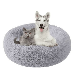 Genérico - Cama Antiestrés Felpa Para Mascotas Perros Gatos 70Cm Gris