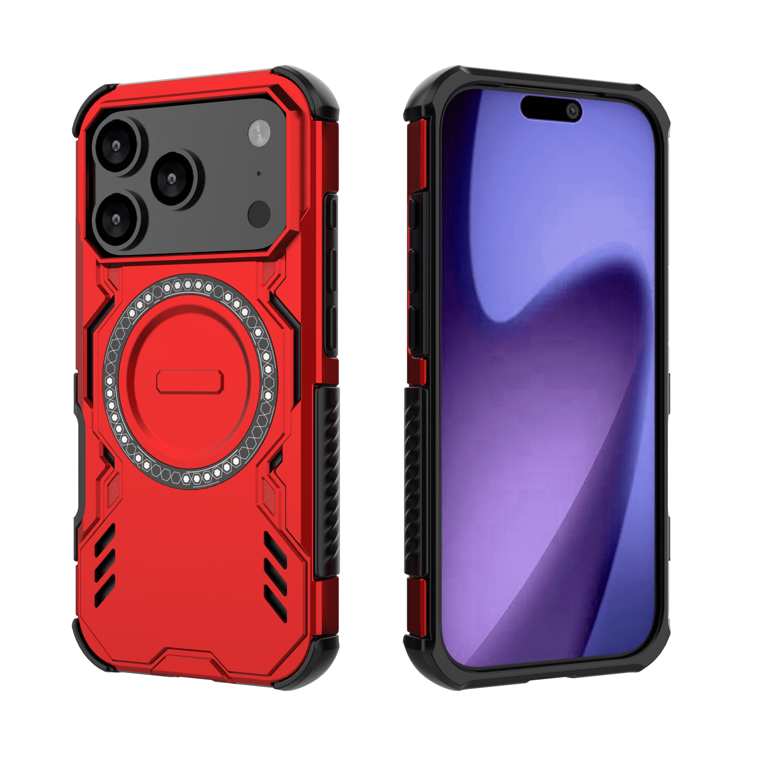 Funda Foxdock Para Iphone 17 Pro , Magnética, Resistente A Golpes, Con Soporte, Unisex, Carga Inalámbrica