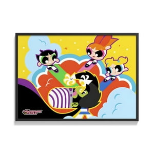 Creango - Cuadro Poster Enmarcado Las Chicas Super Poderosas Decorativo