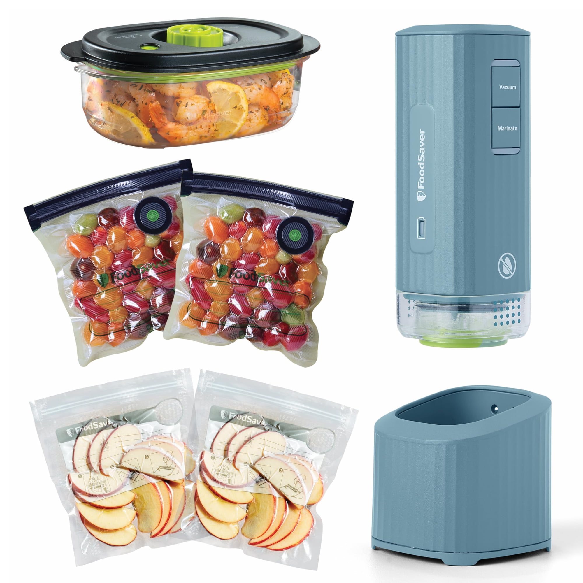 Foodsaver Mini Sellador Al Vacío Inalámbrico Con Configuración De Marinada
