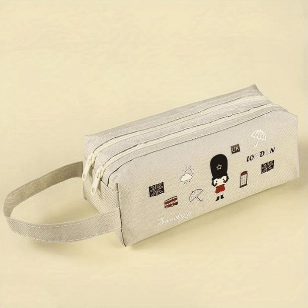 Get Ready for Blast Off with Our Space Astronaut Portable Pencil Case - Double-Layered, Large Capacity, and Adorably Cute Cartoon Animal Design - Perfect for School Supplies Storage and Gift Giving!