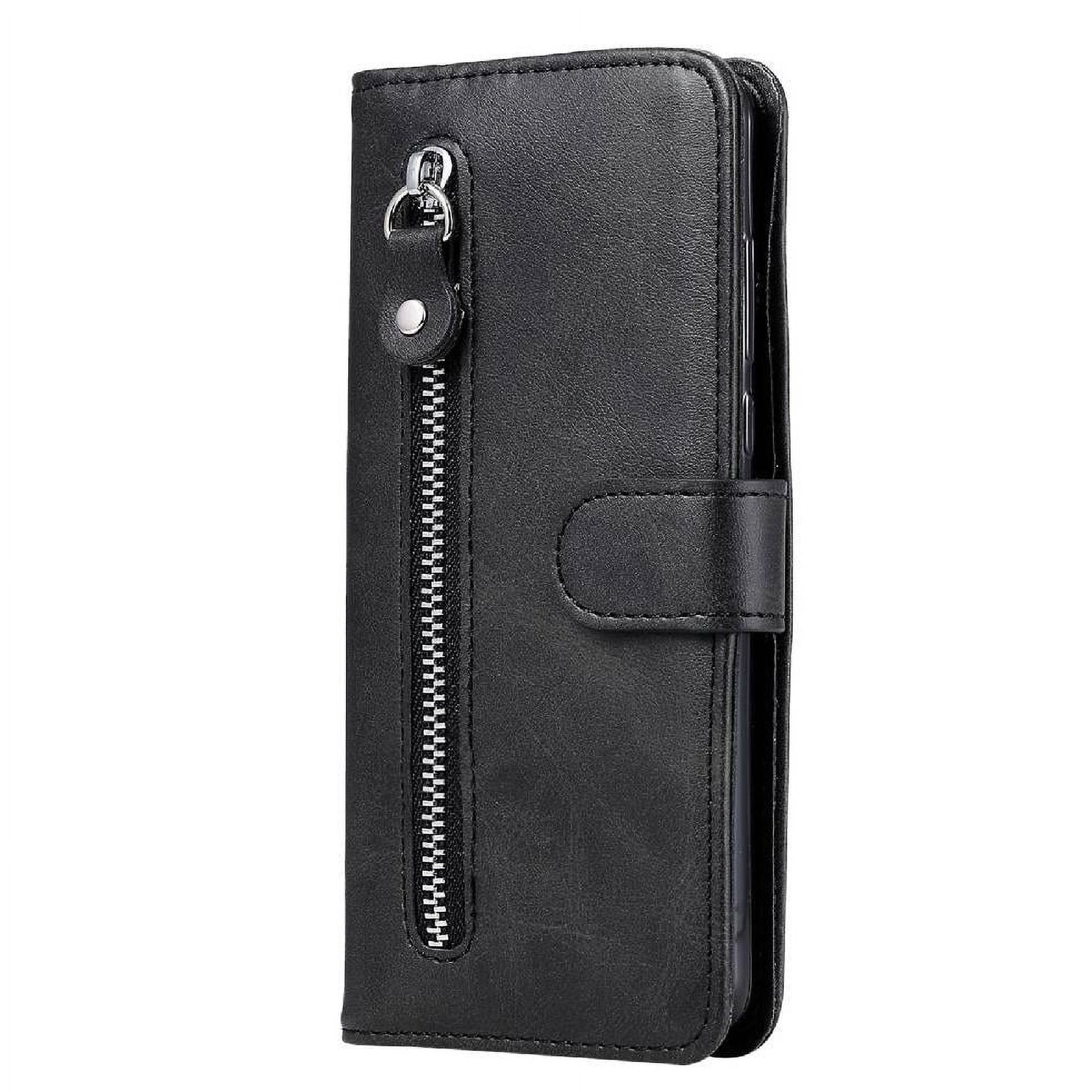 Gangxun - Funda Con Cremallera Para Iphone 13, Carcasa Cartera De Cuero Pu Con Soporte Y Tarjetero