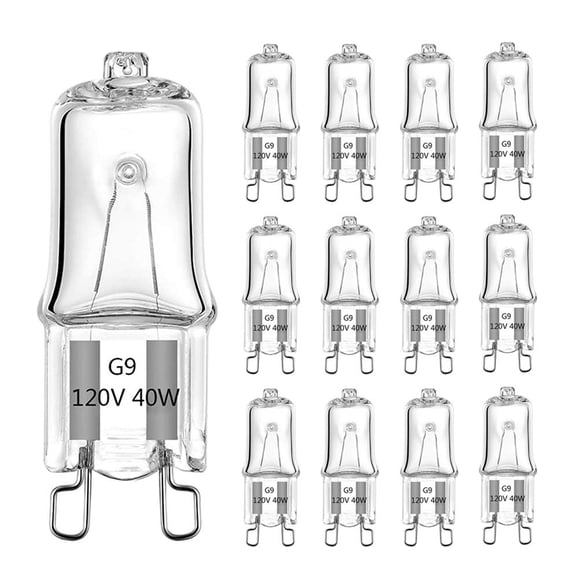 Bombilla G9 TAIYALOO 40W Pack de 12, 2700K regulable 120V
