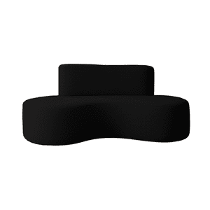 Mueblart - Sofá Curvo Moderno 4 Cuerpos Lino Negro