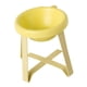 thumbnail image 1 of Cuenco Para Gatos Antideslizante, Antivómitos, De Cerámica, Para Gatitos, Gatos De Interior, Cachorros, Versión Alta, Amarillo Claro, 1 of 3