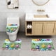 thumbnail image 2 of Oddbods Juego de 3 alfombras de baño de coral fleece: tapete de baño + alfombra de inodoro en forma de U + funda de tapa de inodoro en forma de O, 2 of 6