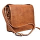 thumbnail image 1 of Bolso Bandolera de cuero natural café claro. Diseño tradicional. Franz Mossi, 1 of 3