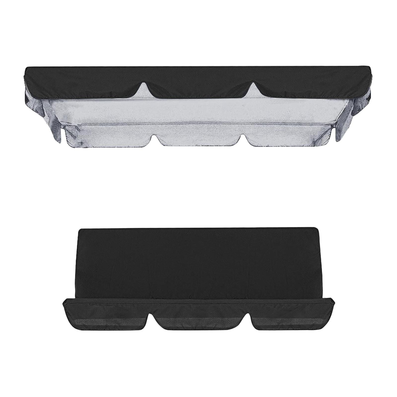 Ioensy - Toldo Para Columpio De Patio, Cubierta Superior Duradera Para Asiento De Columpio, Para Asiento De Porche Al Aire Libre, Color Negro