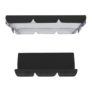 Ioensy - Toldo Para Columpio De Patio, Cubierta Superior Duradera Para Asiento De Columpio, Para Asiento De Porche Al Aire Libre, Color Negro