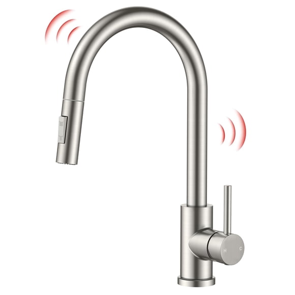 Grifo FORIOUS Touch con Rociador Retráctil de Acero Inoxidable
