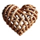 thumbnail image 1 of Set De 3 Corazón Decorativo Mimbre Colgante Pared 25cm Jhn, 1 of 3