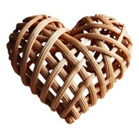 Genérico - Set De 3 Corazón Decorativo Mimbre Colgante Pared 25Cm Jhn