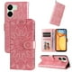 thumbnail image 1 of Funda tipo cartera FOXDOCK para Xiaomi Redmi 13C 5G , diseño girasol en relieve, cuero PU, cierre magnético, soporte y tarjetero, 1 of 5