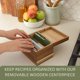 thumbnail image 4 of Caja de recetas de madera Remi & Rain 4x6 con 50 tarjetas, 4 of 6