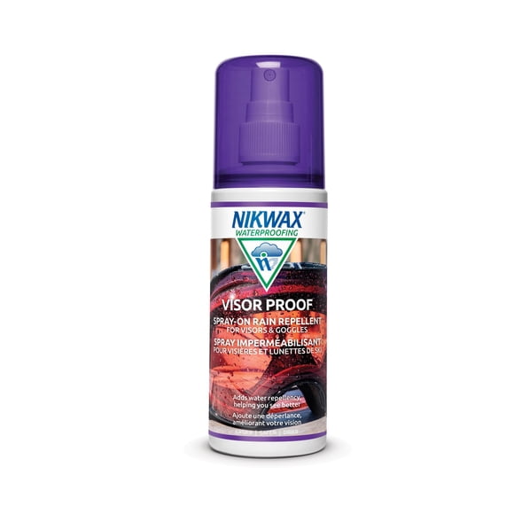 Spray impermeabilizante Nikwax Visor Proof para visores de motocicleta y goggles de esquí