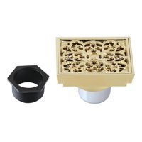 Desagüe De Ducha Kingston Brass Scroll 4 Brass Con Colador De Pelo