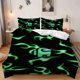 thumbnail image 1 of 3pcs Green Crew Flame Pattern Three-Piece Set Soft And Comfortable bedding Available in All Seasons, 1 of 5
