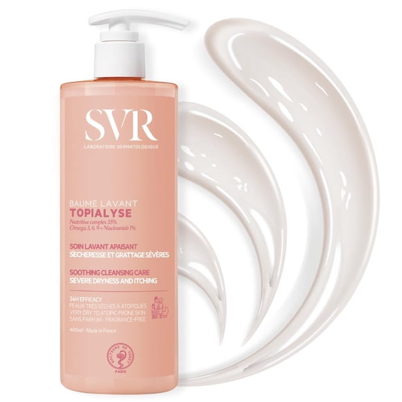 Bálsamo limpiador SVR Topialyse para piel seca, sensible y con picazón, 400 ml
