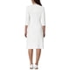 thumbnail image 3 of INSPIRE CHIC Vestido de Mujer Línea A Contraste de Color Vestido para el Trabajo con Ribete de Tweed M Blanco, 3 of 6