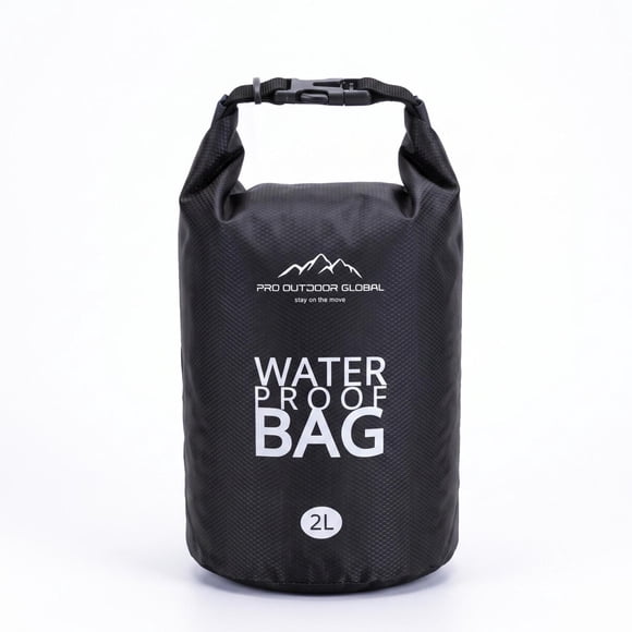 Bolsa Seca Contra Agua Impermeable Flotante Outdoor Camping Kayak 2L Negra
